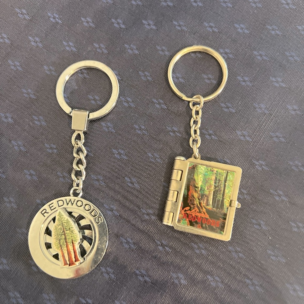Lot Of Two Redwood Keychains California Park